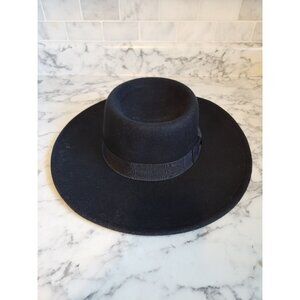 Wide Brim Black Wool Cowboy Hat By World Market